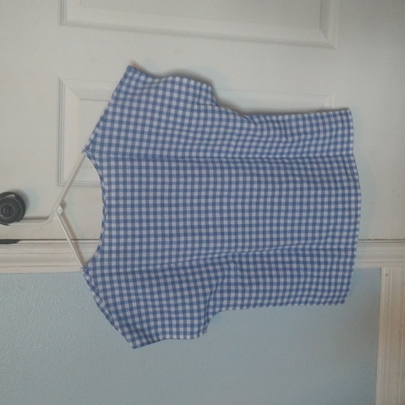 Blue and white plaid shirt - Picture 3 of 4